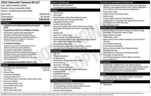 2022 Chevrolet Traverse RS