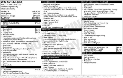 2020 Kia Telluride EX
