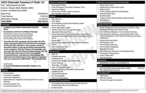 2023 Chevrolet Traverse LT Cloth