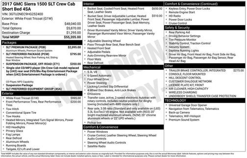 2017 GMC Sierra 1500 SLT