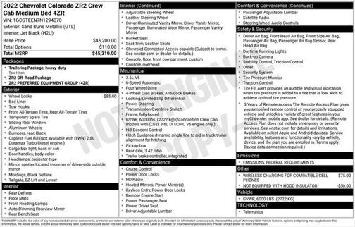 2022 Chevrolet Colorado ZR2
