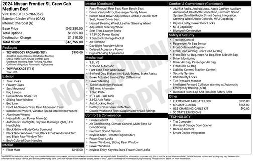 2024 Nissan Frontier SL
