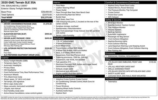 2020 GMC Terrain SLE