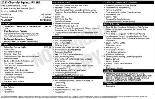 2023 Chevrolet Equinox AWD RS