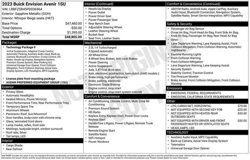 2023 Buick Envision Avenir AWD