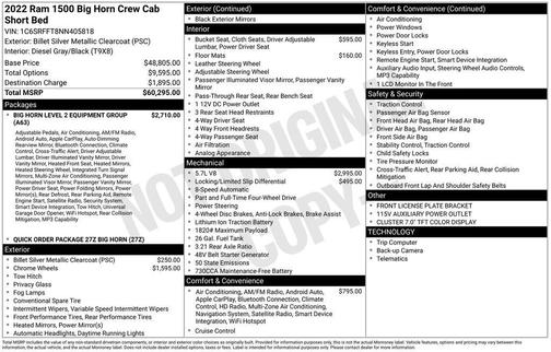 2022 RAM 1500 Big Horn/Lone Star