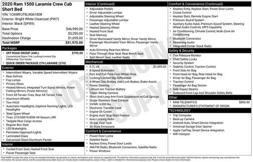 2020 RAM 1500 Laramie