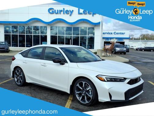 Platinum White Pearl 2026 Honda Civic Hybrid Sport Touring