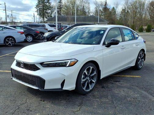 Platinum White Pearl 2026 Honda Civic Hybrid Sport Touring