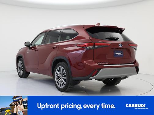 Red 2021 Toyota Highlander Hybrid Platinum