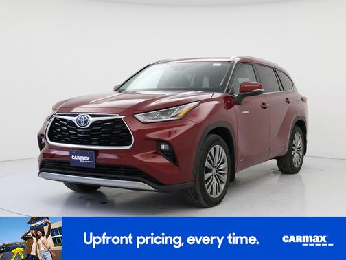 Red 2021 Toyota Highlander Hybrid Platinum