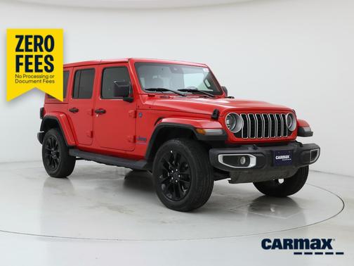 Red 2025 Jeep Wrangler 4xe Sahara