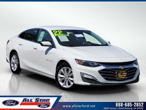White 2022 Chevrolet Malibu LT W/1LT