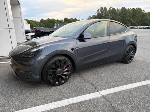 Gray 2022 Tesla Model Y Performance Dual Motor All-Wheel Drive