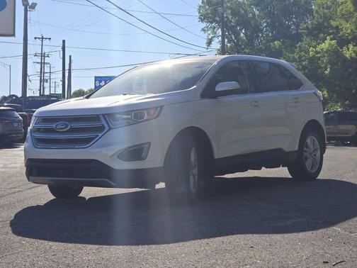 White Platinum Metallic Tri-Coat 2018 Ford Edge SEL