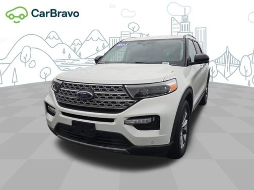 Star White Metallic Tri-Coat 2023 Ford Explorer Limited