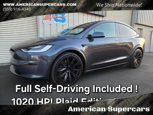 Gray 2022 Tesla Model X Plaid