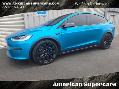 Blue 2022 Tesla Model X Plaid