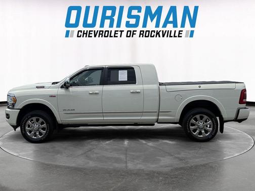 Pearl White 2020 RAM 3500 Limited Mega Cab 4x4 6'4' Box