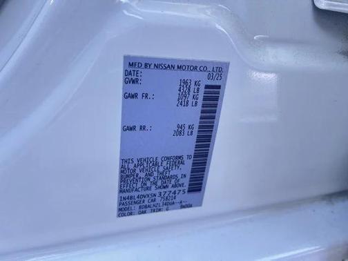 2025 Nissan Altima SV FWD