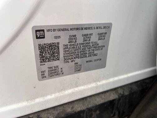 Summit White 2025 Chevrolet Equinox 1LT