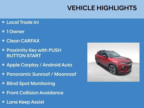 Crimson Metallic 2023 Chevrolet Trailblazer RS