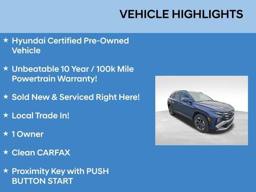 Atlantic Blue 2025 Hyundai TUCSON SEL Convenience