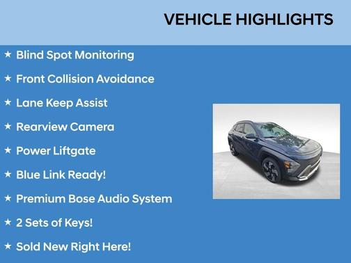 Denim Blue Pearl 2024 Hyundai KONA Limited
