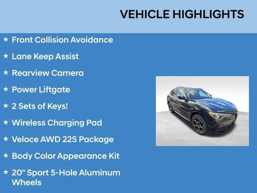 Vulcano Black Metallic 2023 Alfa Romeo Stelvio Veloce