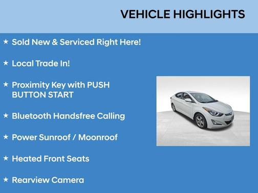 Quartz White Pearl 2016 Hyundai ELANTRA Value Edition