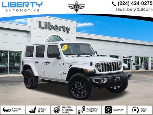 Bright White Clearcoat 2025 Jeep Wrangler 4xe Sahara