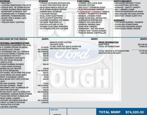 Oxford White 2019 Ford F-350 Lariat Super Duty