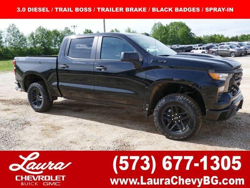 Black 2026 Chevrolet Silverado 1500 Custom Trail Boss