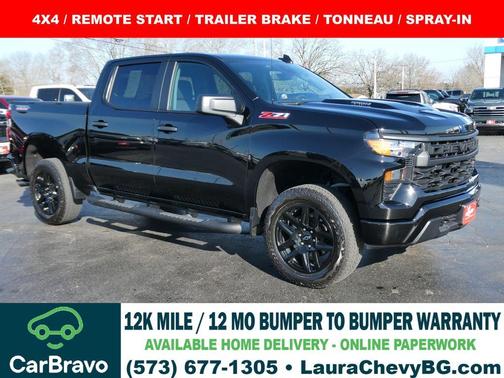 Black 2025 Chevrolet Silverado 1500 Custom Trail Boss
