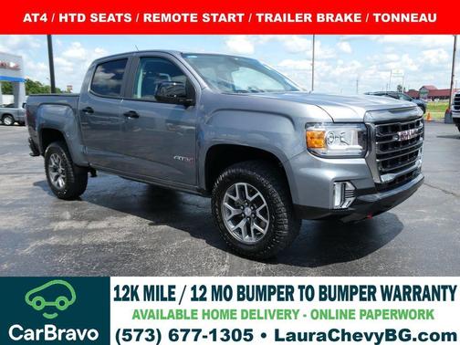 Satin Steel Metallic 2022 GMC Canyon AT4 w/Cloth