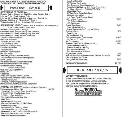 2017 Jeep Wrangler Sport