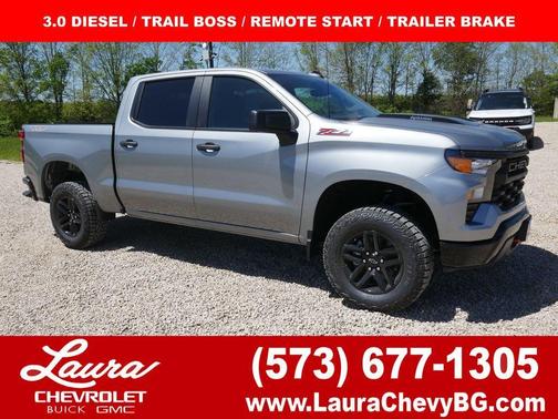 Sterling Gray Metallic 2026 Chevrolet Silverado 1500 Custom Trail Boss