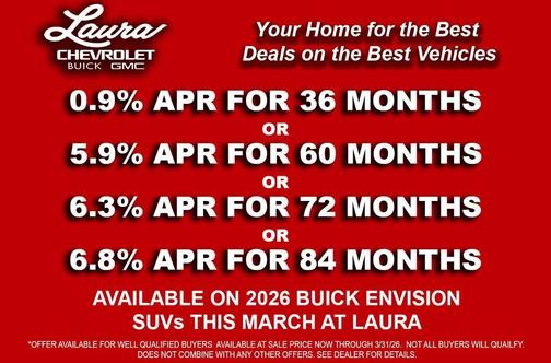 White Tri-Coat 2026 Buick Envision Avenir