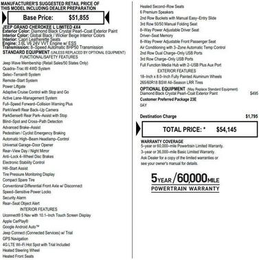 Diamond Black 2023 Jeep Grand Cherokee L Limited