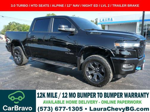 Diamond Black Crystal Pearlcoat 2025 RAM 1500 Big Horn/Lone Star