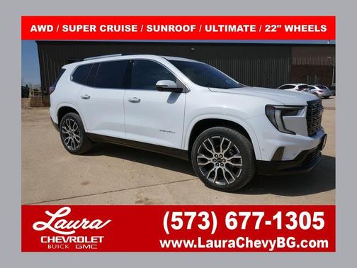 Glacier White 2026 GMC Acadia DENALI ULTIMATE