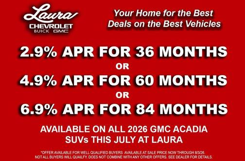 Glacier White 2026 GMC Acadia DENALI ULTIMATE