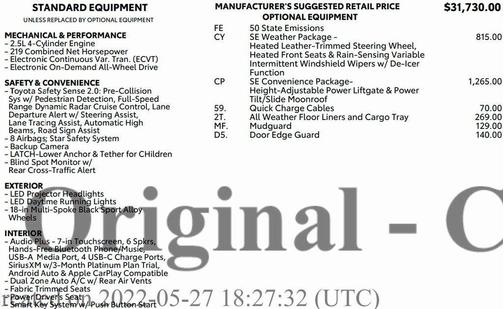 2022 Toyota RAV4 Hybrid SE