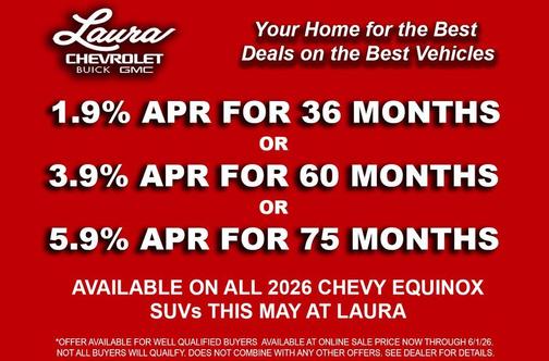 Mosaic Black Metallic 2026 Chevrolet Equinox LT