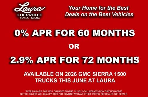 Summit White 2026 GMC Sierra 1500 SLT