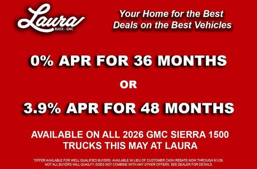 Summit White 2026 GMC Sierra 1500 SLT