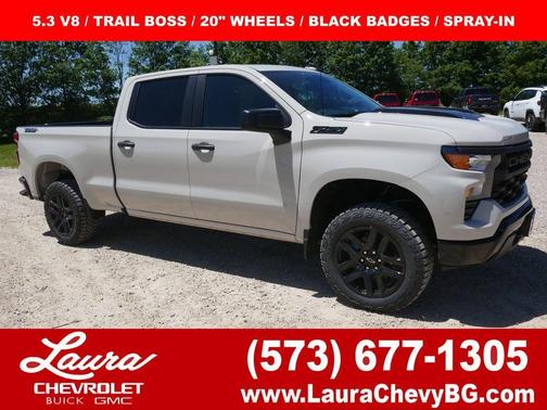 White Sand 2026 Chevrolet Silverado 1500 Custom Trail Boss