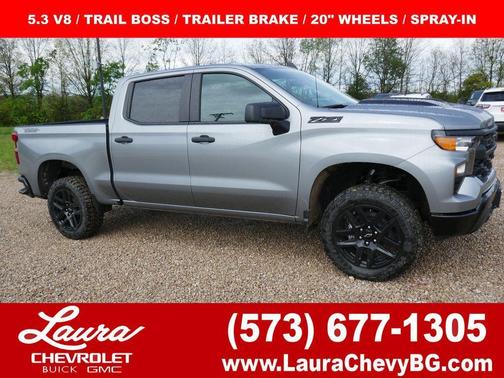 Sterling Gray Metallic 2026 Chevrolet Silverado 1500 Custom Trail Boss