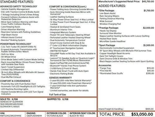 2019 Genesis G70 3.3T Advanced