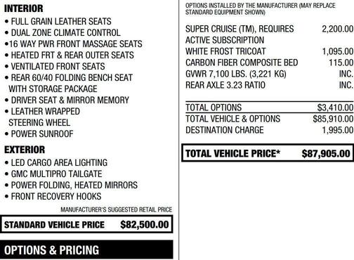 White Frost Tri-Coat 2024 GMC Sierra 1500 Denali Ultimate